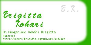 brigitta kohari business card
